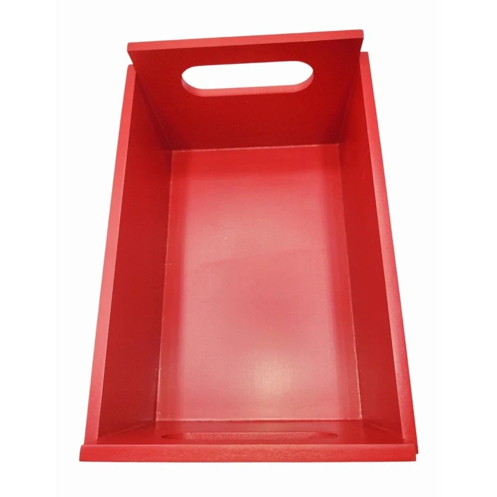 Vintage Mrs. Fields Red Wooden‎ Crate Tote Store Display Cookie Logo Box